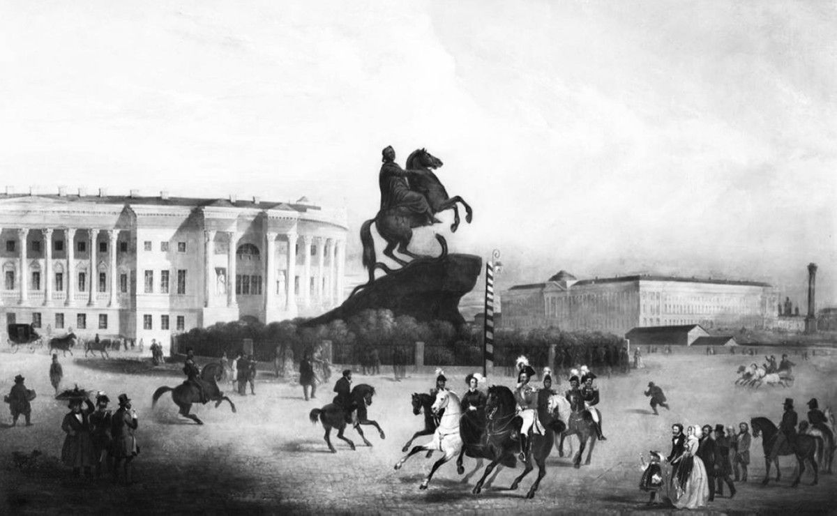1703 الروس يحتلون مصب نهر نيفا ويضعون أساس مدينة سانت بطرسبرغ.