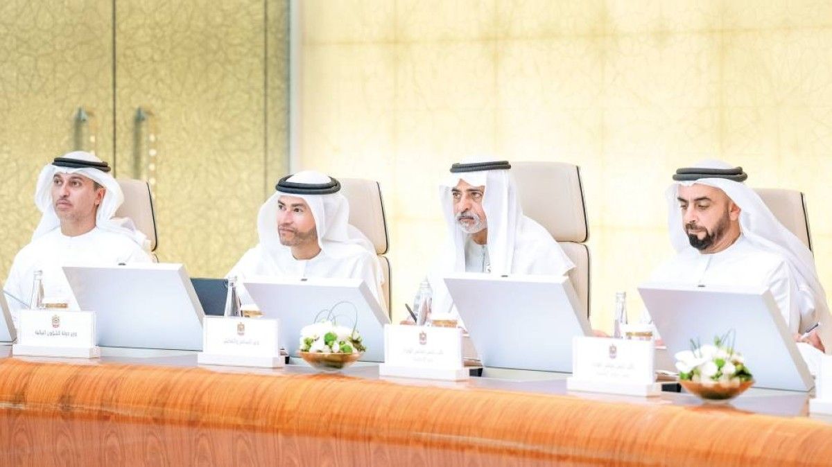 سيف بن زايد ونهيان بن مبارك ومحمد الحسيني وأحمد الفلاسي