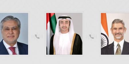 عبدالله بن زايد يجري اتصالين بوزيري خارجية الهند وباكستان - تليجراف الخليج