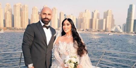 ممثلة سورية تحتفل بحفل زفافها.. وزوجها يصمم لها الفستان - تليجراف الخليج