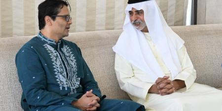 نهيان بن مبارك والمبعوث الخاص لرئيس وزراء بنغلاديش يؤكدان متانة علاقات البلدين - تليجراف الخليج