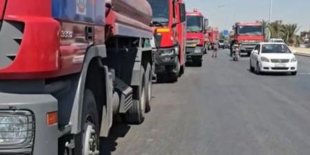بالفيديو .. عدسة "تليجراف الخليج" توثق لحظة عودة كوادر الدفاع المدني من سوريا بعد إنجاز مهمة إخماد الحرائق - تليجراف الخليج